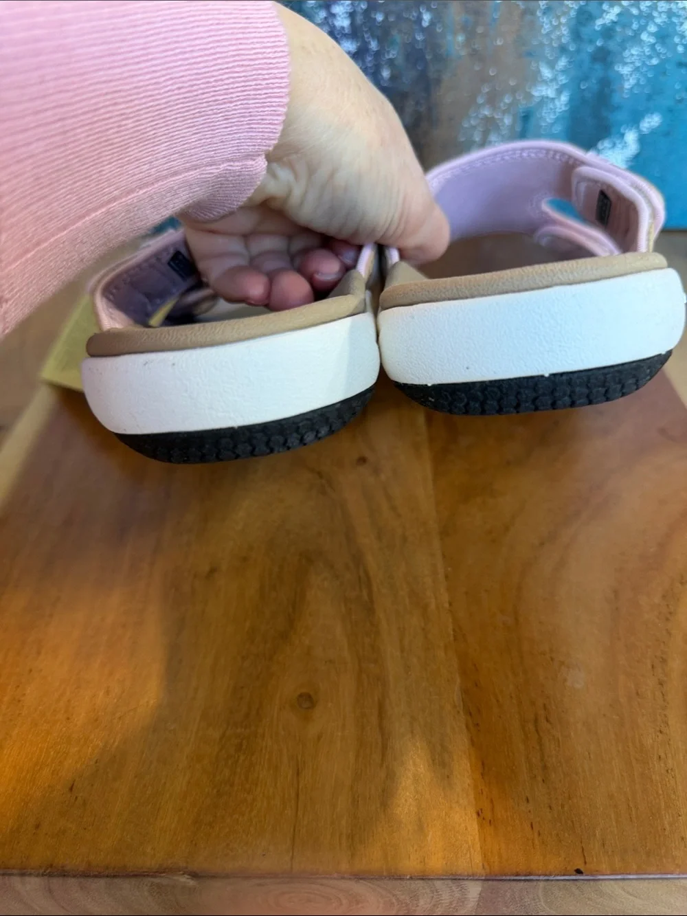 Spenco Comfort Tan/Pink Kholo Wave Orthotic Slide Sandals NWT